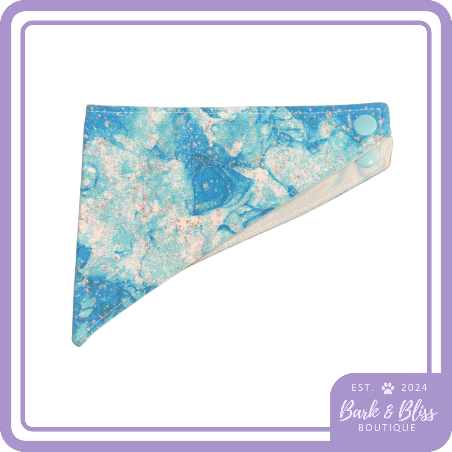 Light Blue Galaxy Bandana