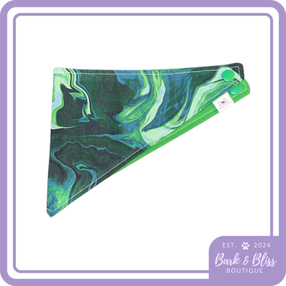 Dark Green Marble Bandana