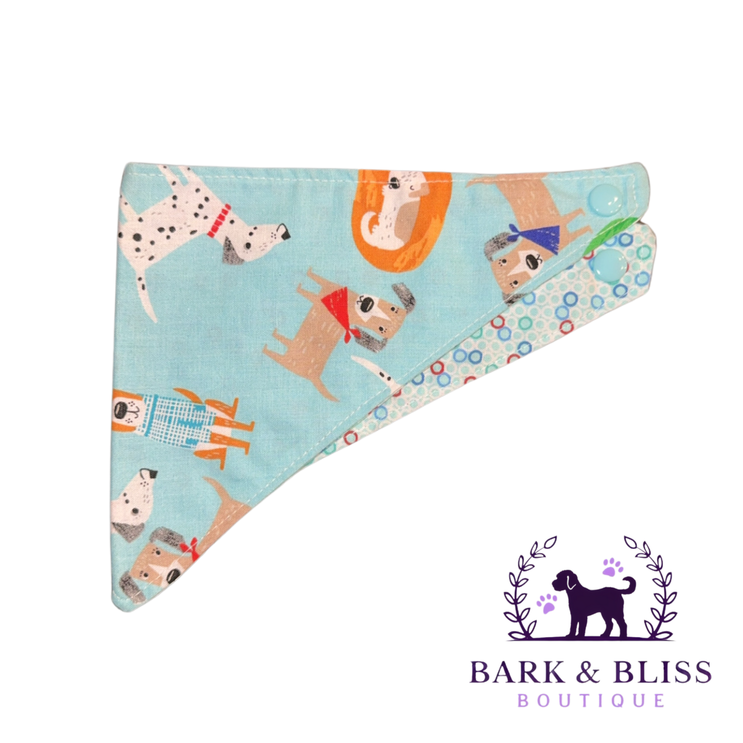 Light Blue Dogs Bandana