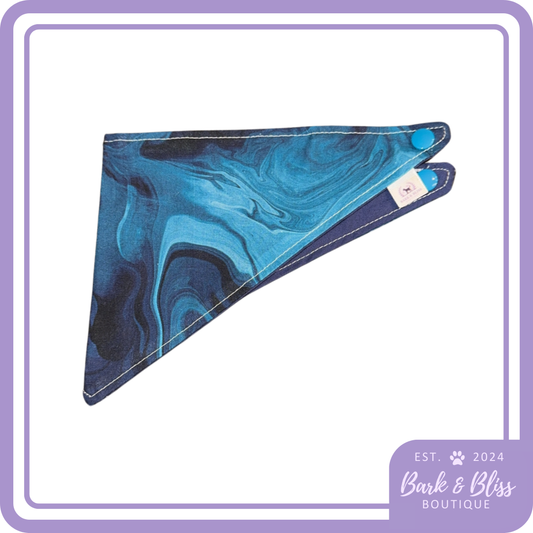 Dark Teal Marble Bandana