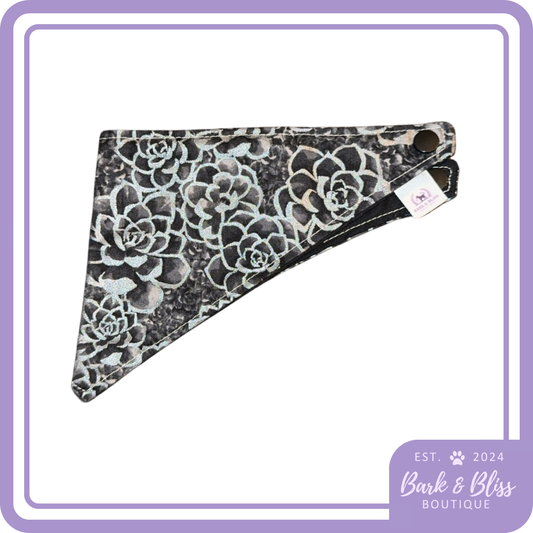 Black Flower Bandana