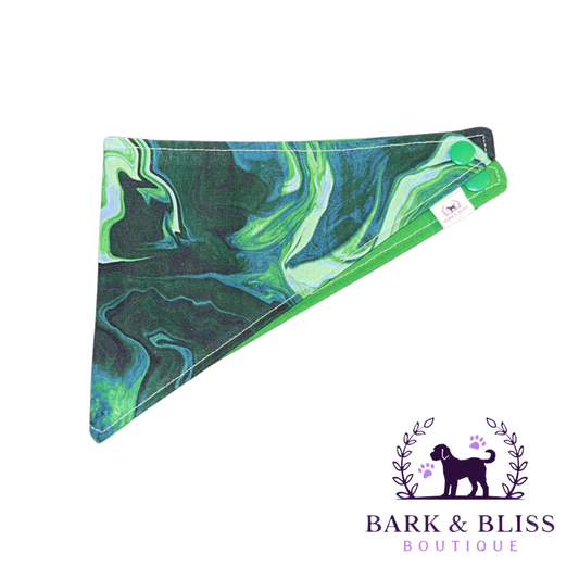 Dark Green Marble Bandana