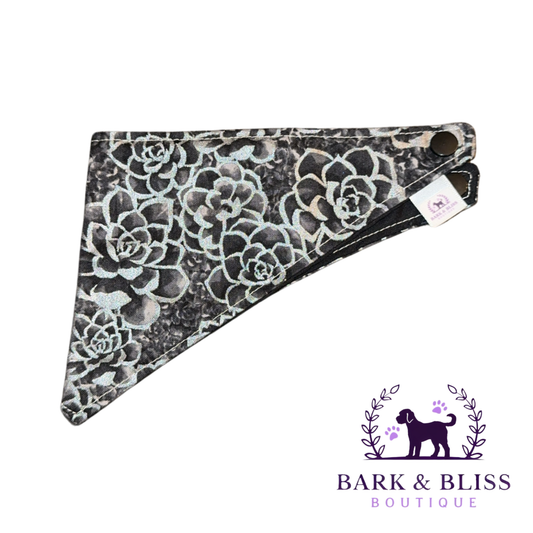 Black Flower Bandana