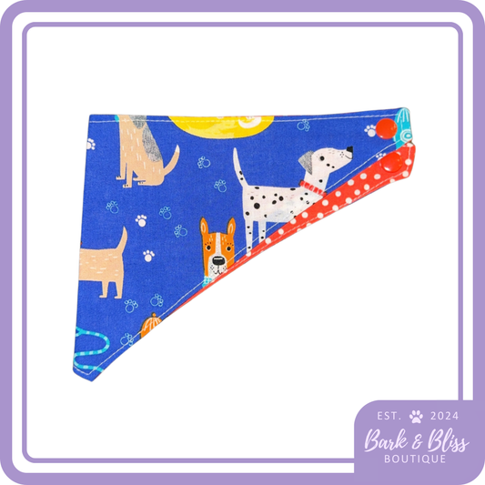 Dark Blue Dogs Bandana
