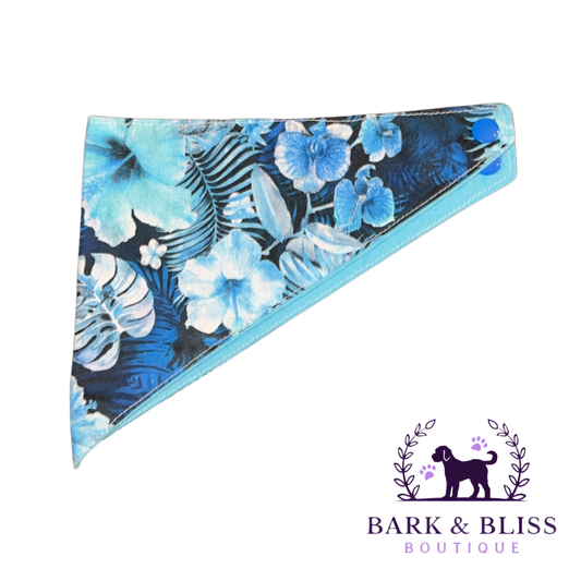 Blue Floral Bandana