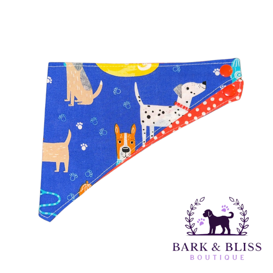 Dark Blue Dogs Bandana