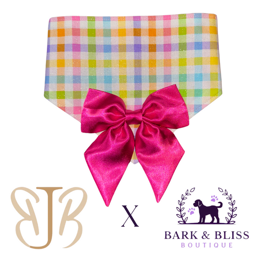 JB X B&B Collab Glitter Tulip Bandana