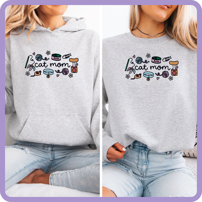 Cat Mom Essentials Embroidered Sweater