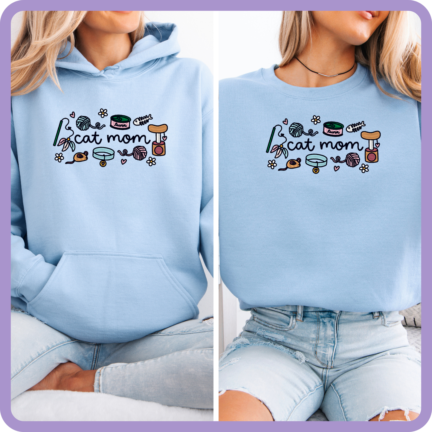 Cat Mom Essentials Embroidered Sweater