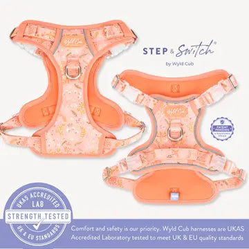 Step & Switch® Dog Harness: Chiswick Papaya