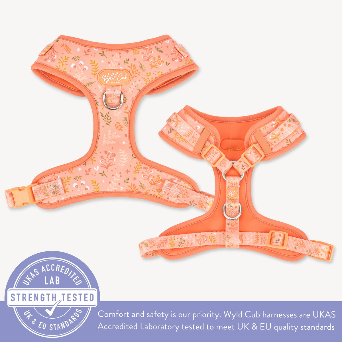 Adjustable Dog Harness: Chiswick Papaya