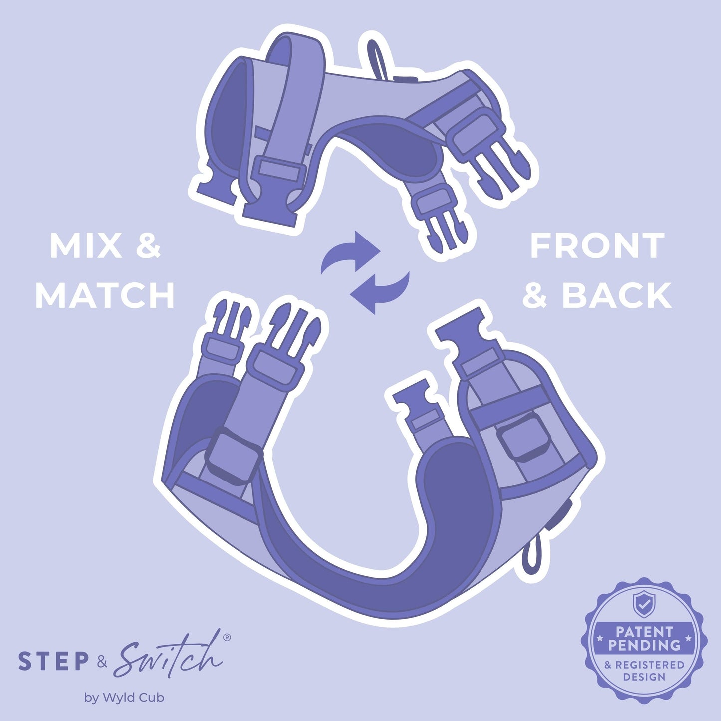 Step & Switch® Dog Harness: Chiswick Ravenwood