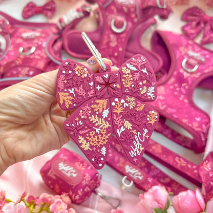 Dog Poop Bag Caddy Bow: Chiswick Dragonfruit